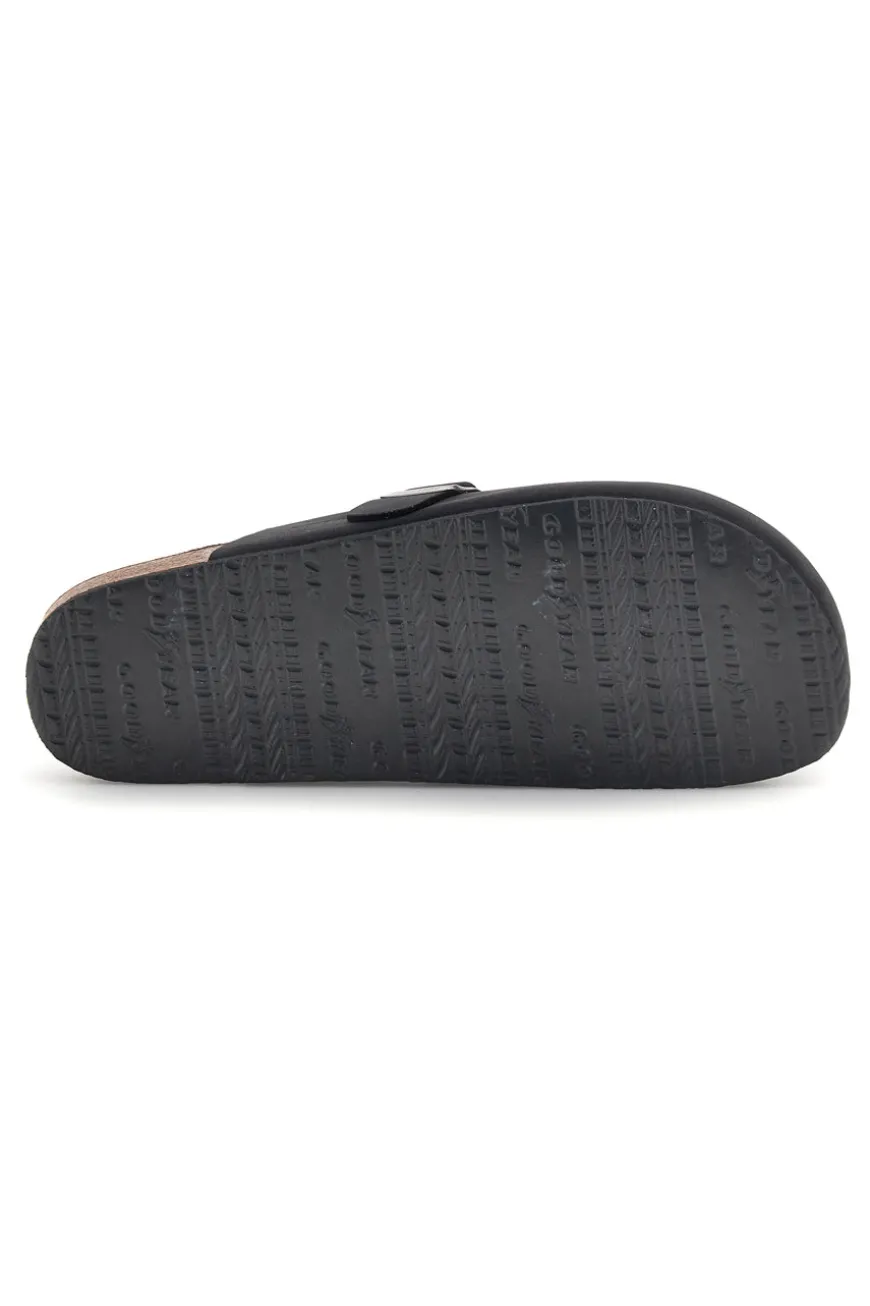 Ciabatta nera con fibbia Goodyear GY42030