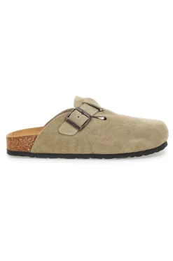 Ciabatte beige chiaro con fibbia in vera pelle PittarelloTierra 335A013PR