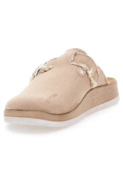Ciabatte beige con fibbia e fodera calda Inblu 39 CT
