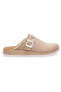 Ciabatte beige con fibbia e fodera calda Inblu 39 CT