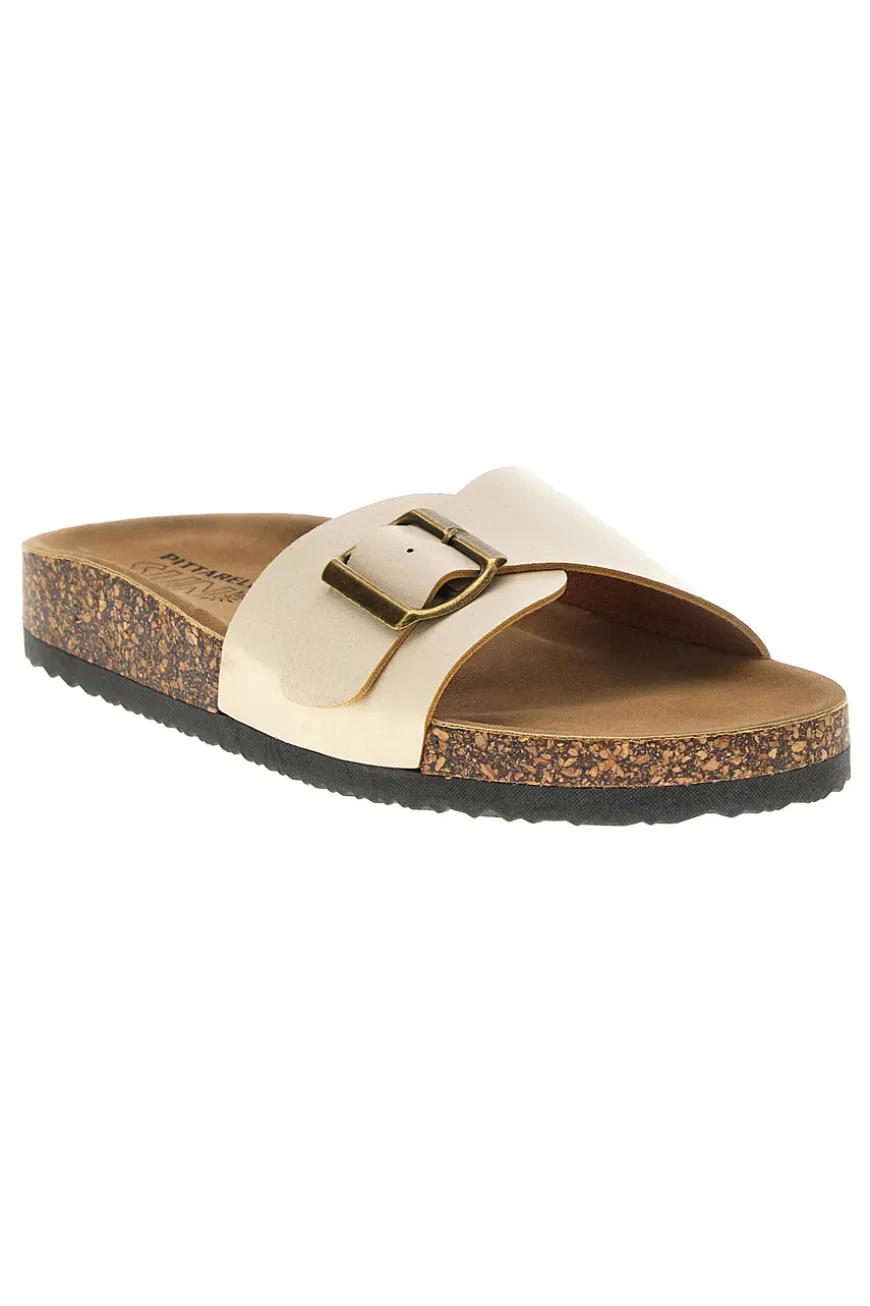 Ciabatte beige con fibbia Pittarello Sun AP26S1098