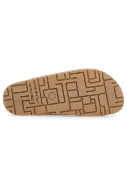 Ciabatte beige doppia fibbia Pittarello Green walk 335CF20630SR