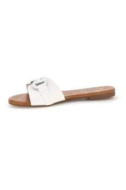 Ciabatte bianche con catena decorativa The first chic PREA441