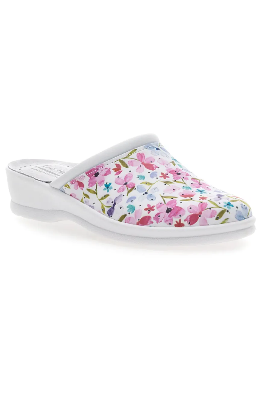 Ciabatte Bianche Con Decorazione Floreale Le Soft 820002