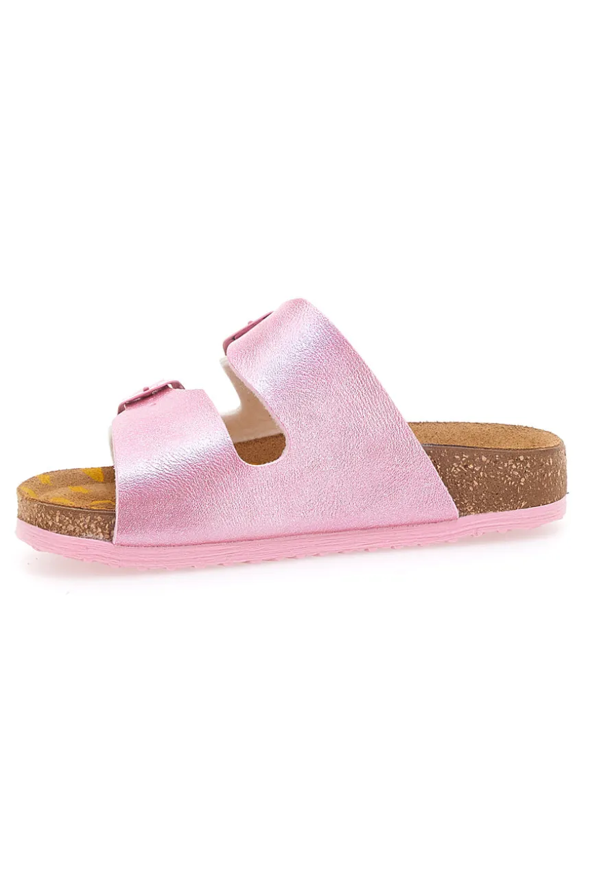 Ciabatte bianche con dettagli rosa Pittarello Bio 257A206SR