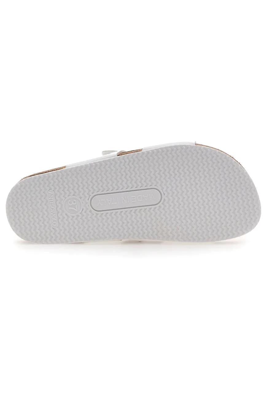 Ciabatte Bianche con Fibbie Pittarello Eco 335006