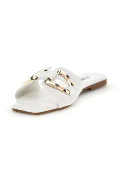 Ciabatte bianche con morsetto The first chic PRE5413