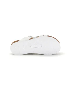 Ciabatte bianche con sottopiede in pelle Pittarello eco 293A410SR