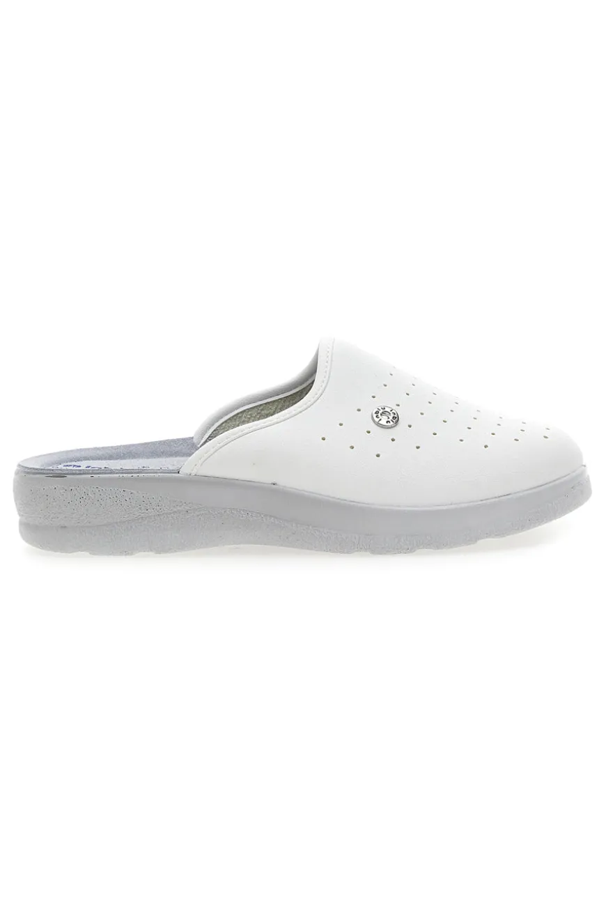 Ciabatte Bianche con Sottopiede in Pelle INBLU 33 RH