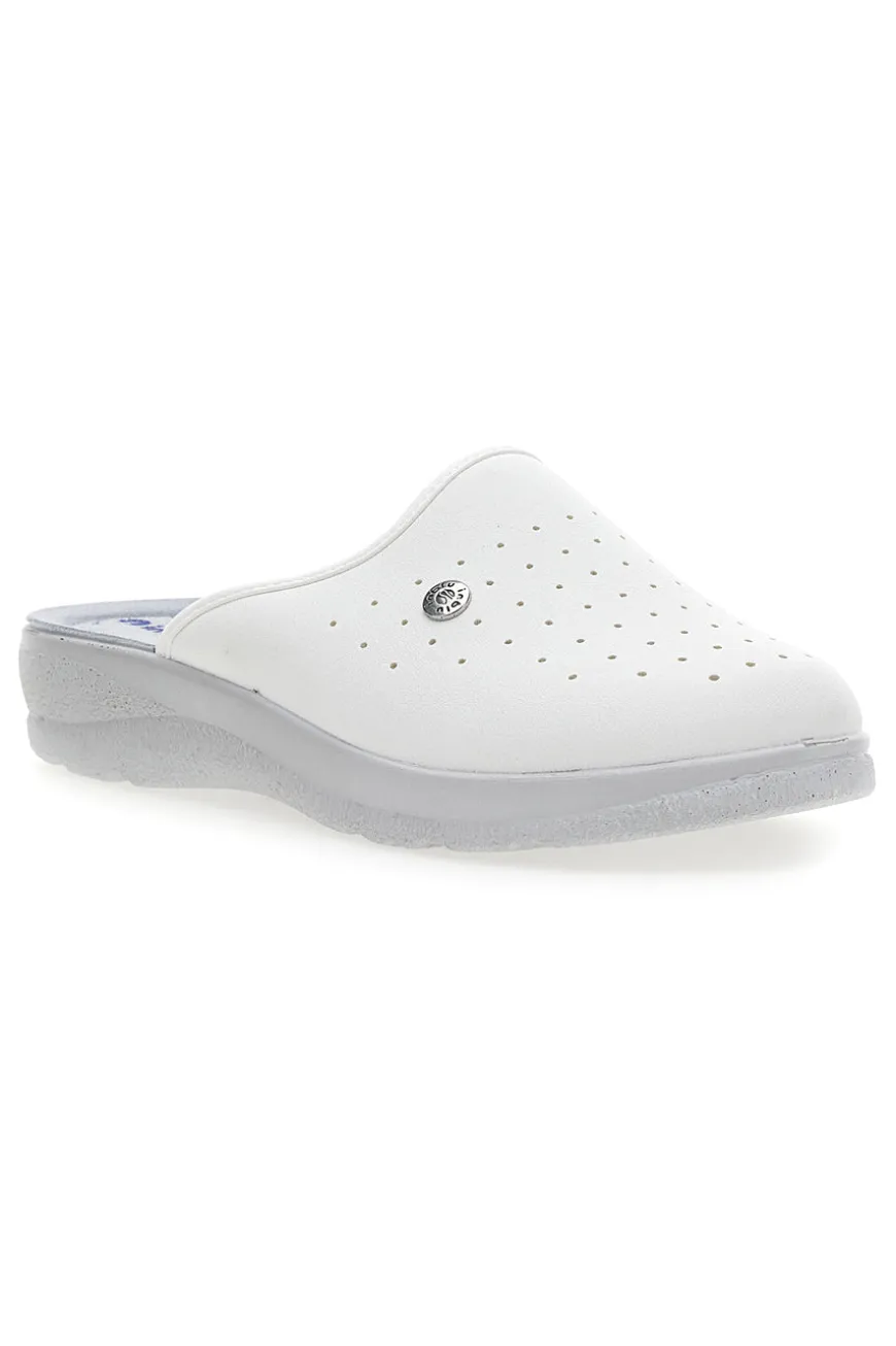 Ciabatte Bianche con Sottopiede in Pelle INBLU 33 RH