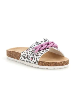 Ciabatte Bianche con Stampa Animalier Pitt kids 14400
