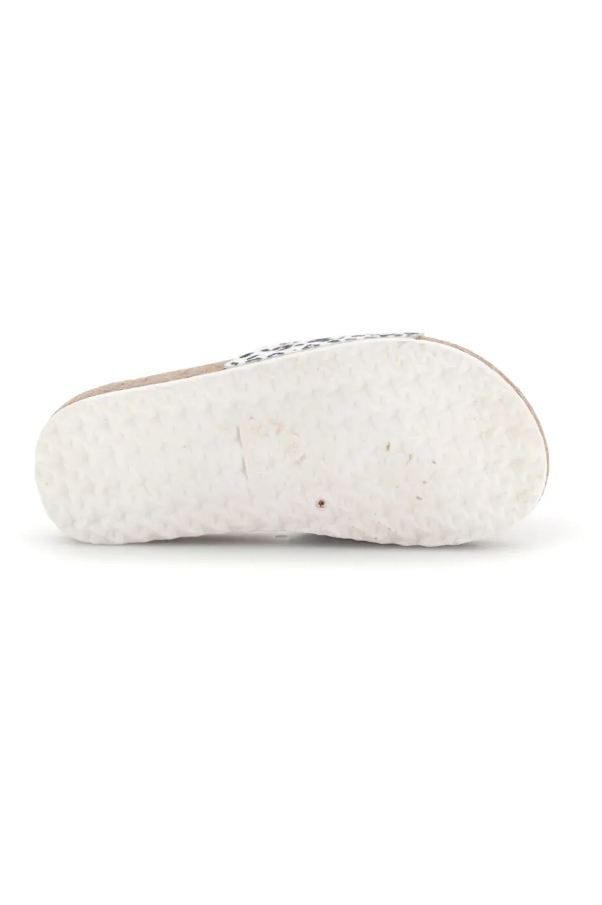 Ciabatte Bianche con Stampa Animalier Pitt kids 14400