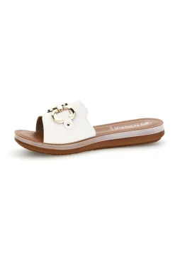 Ciabatte Bianco Morsetto Metallizzato Inblu 20 ZO