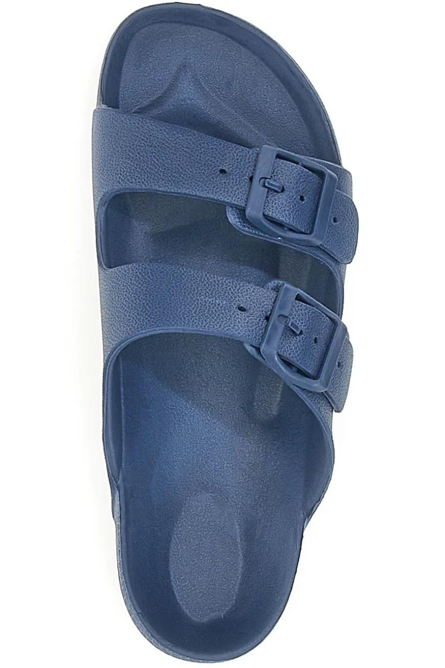 Ciabatte Blu Con Doppia Fibbia 2T2L 726