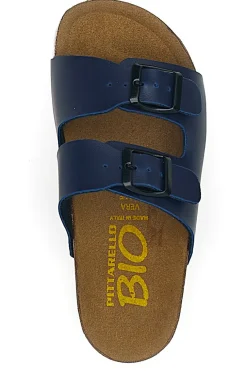 Ciabatte blu con doppia fibbia regolabile Pittarello Bio 257A206SR