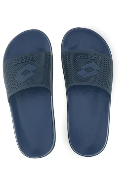 Ciabatte blu con fascia traforata Lotto Moku III Slide