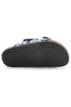 Ciabatte Blu con Strass e Doppia Fibbia Pitt kids 14613