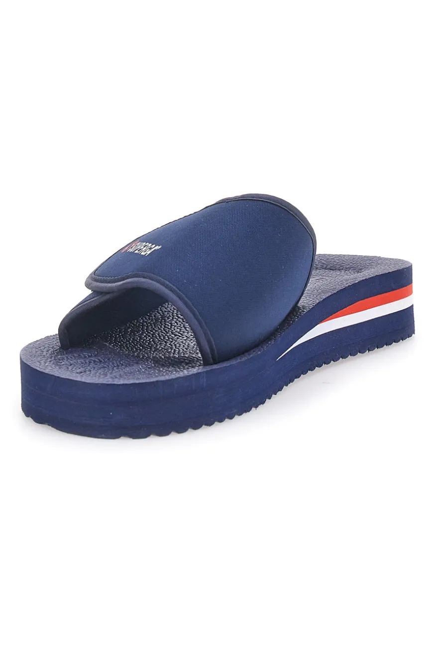 Ciabatte Blu Fascia Regolabile Logo Superga S24E702