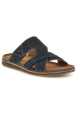 Ciabatte blu in pelle Jerpoint 10104BESY