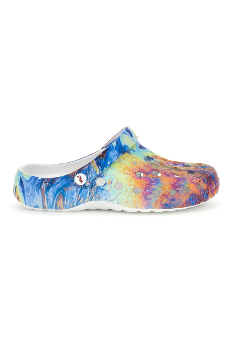 Ciabatte clog multicolore con stampa Woz 3