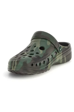 Ciabatte clog verdi camouflage Woz 1
