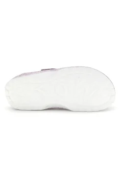 Ciabatte clog viola traforate con stampa Woz 5