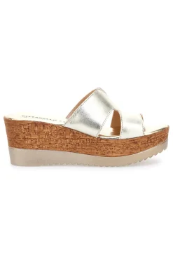 Ciabatte con Platform Oro Pittarello Love 3420