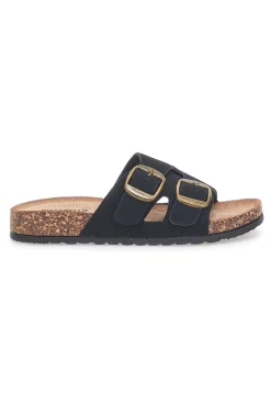 Ciabatte da donna nere con doppia fibbia Pittarello FC2084J1