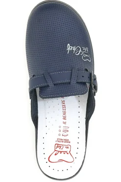 Ciabatte da Lavoro MR Chef 8015 Blu Vera Pelle