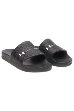 Ciabatte da piscina nere con fascia logata Under armour 6007533 001