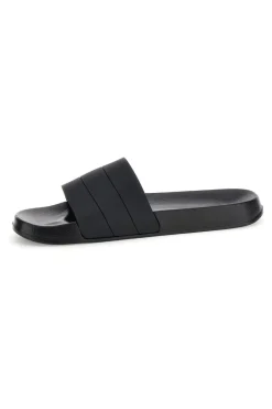 Ciabatte da piscina nero con fascia logata Champion All American Box Slide