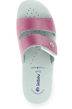 Ciabatte fucsia e bianche con plantare anatomico Inblu 63 VR