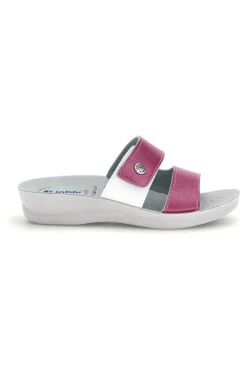 Ciabatte fucsia e bianche con plantare anatomico Inblu 63 VR