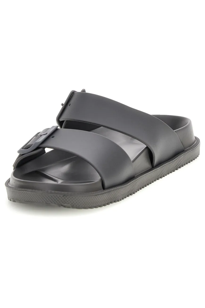 Ciabatte grigie con doppia fibbia 2t2l 72593