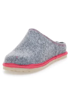 Ciabatte grigie in feltro con profilo rosa Inblu 39 CS