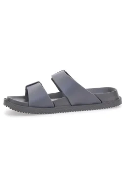 Ciabatte grigie in gomma con doppio cinturino 2T2L 72593