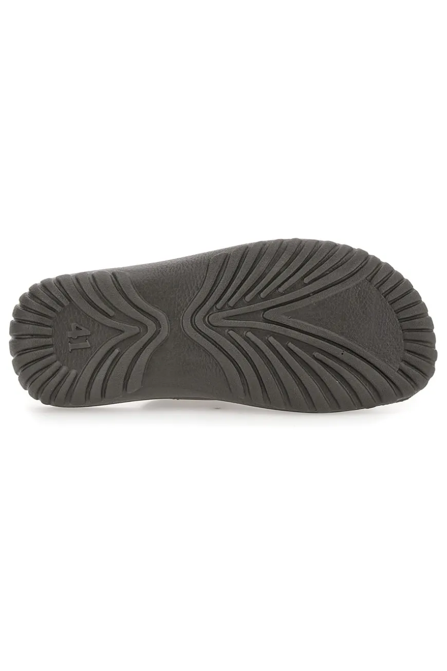 Ciabatte Grigio Con Strappi in Velcro Inblu 106 Fn