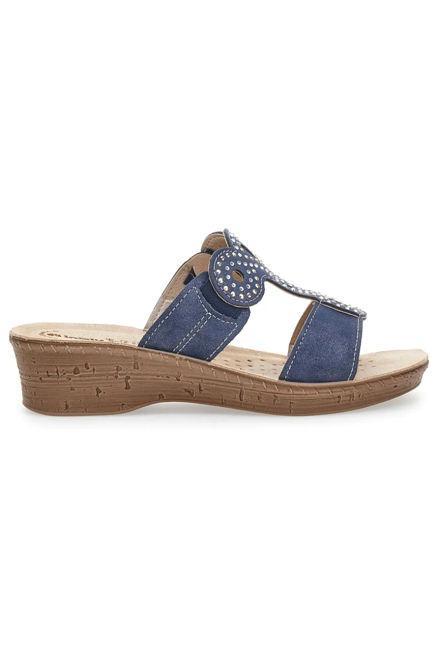 Ciabatte Inblu 2684 Navy con Strass