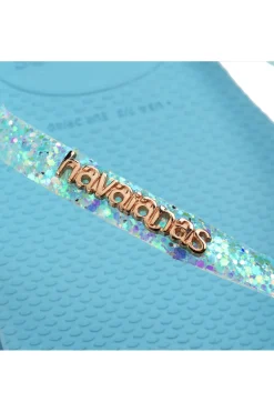 Ciabatte Infradito Havaianas Slim Flourish Azzurre