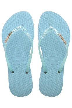 Ciabatte Infradito Havaianas Slim Flourish Azzurre