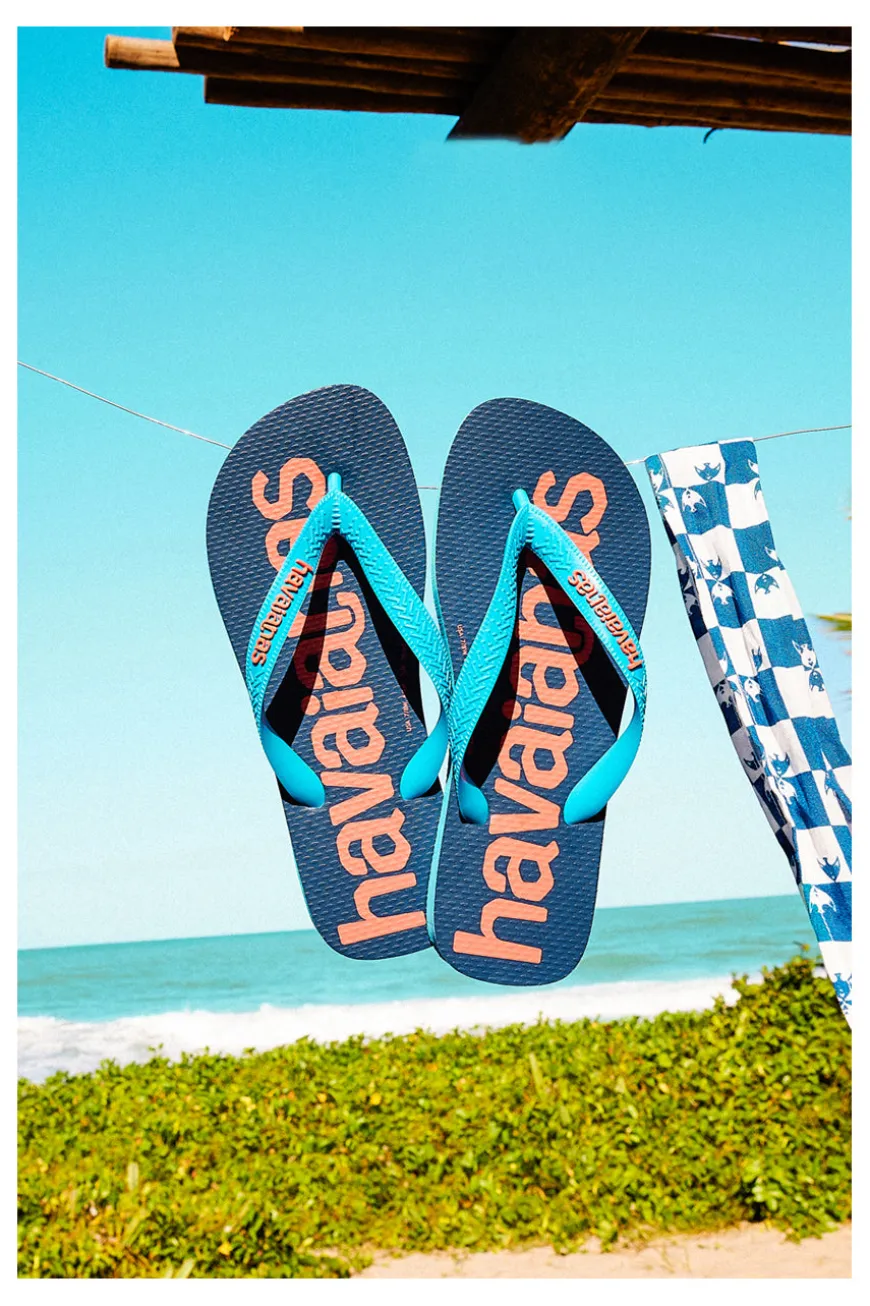 Ciabatte Infradito Havaianas Top Logomania Turchese