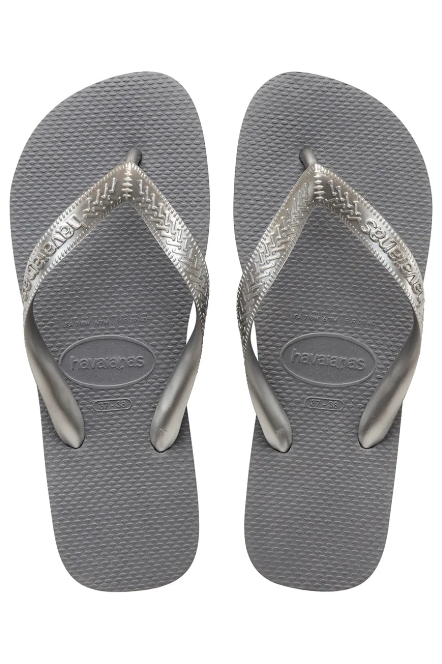 Ciabatte Infradito in Gomma Grigie Havaianas Top Tiras FC