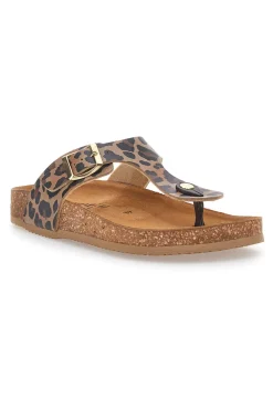 Ciabatte Infradito Leopardate in Vera Pelle Made in Italy Pittarello Tierra 335A2177SR