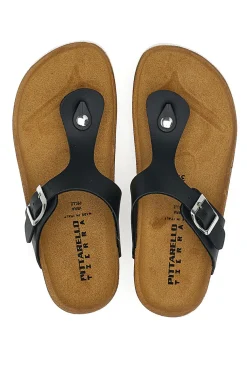 Ciabatte Infradito Nere in Vera Pelle Made in Italy Pittarello Tierra 335A2177SR