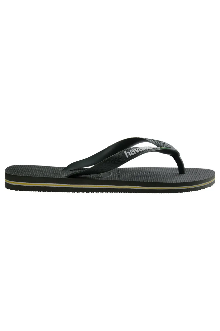 Ciabatte Infradito Verdi Havaians Brasil Logo