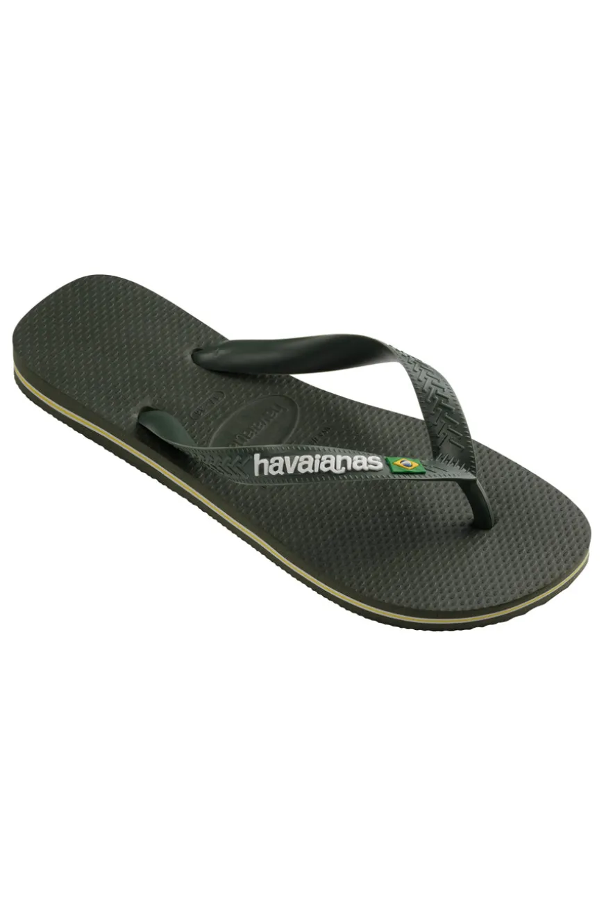 Ciabatte Infradito Verdi Havaians Brasil Logo