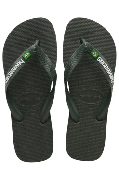 Ciabatte Infradito Verdi Havaians Brasil Logo