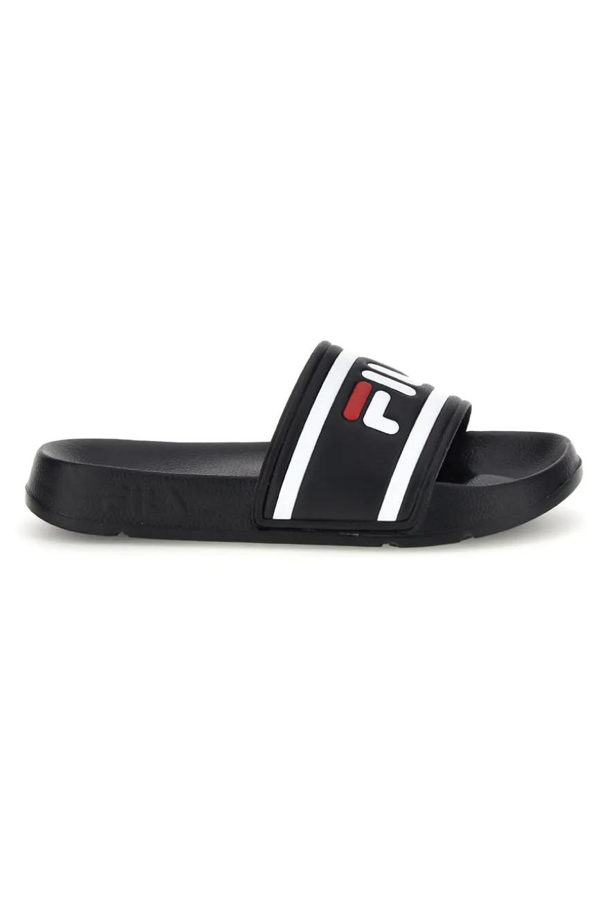 Ciabatte in gomma nere con logo Fila Morro Bay
