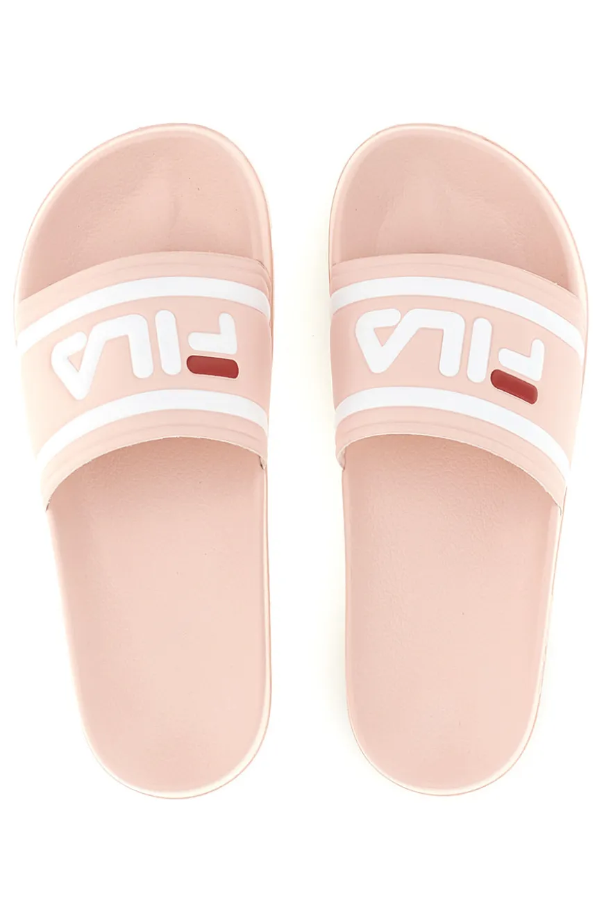 Ciabatte in gomma rosa con logo Fila Morro Bay