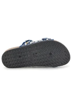 Ciabatte Jeans con strass e doppia fibbia Me & me 15613